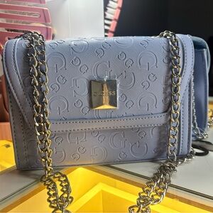 Guess Lavender Embossed Crossbody Bag